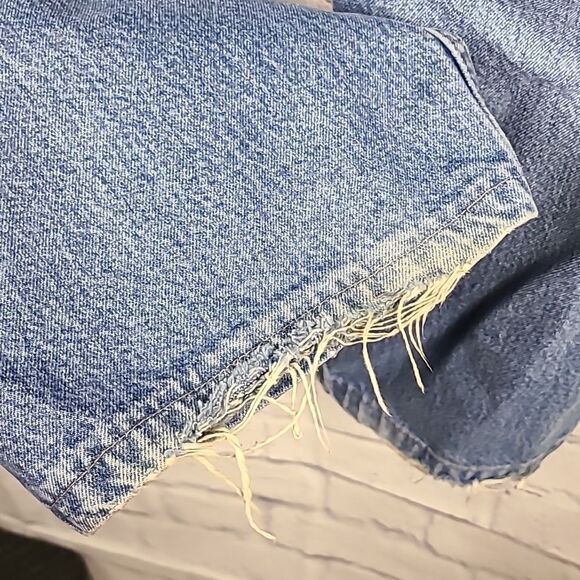 Eddie Bauer Men's 42x27 Classic Basic Heavy Weight Denim Blue Jeans Y2k - Picture 8 of 10